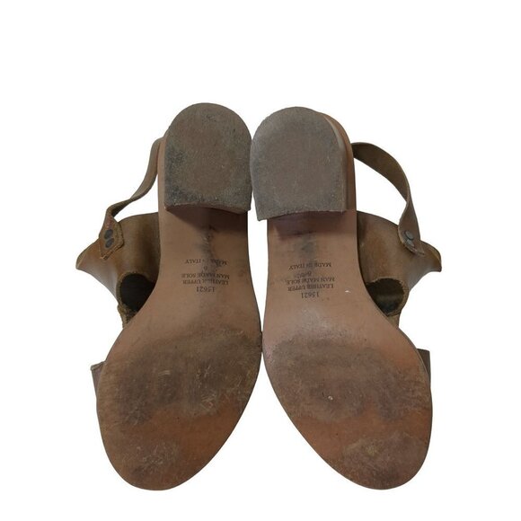 Barbara Barbieri Sandals Womens 6 Brown Leather Heel Open Toe Ankle Strap - Picture 7 of 10